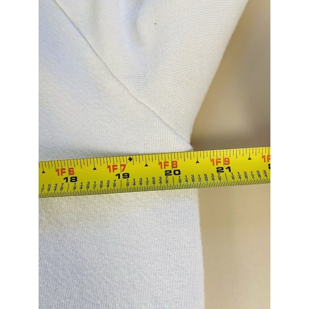 Vintage CNN Crewneck Sweatshirt Flag Sleeve Mens Large Cable News Cotton 90s USA - Picture 11 of 12
